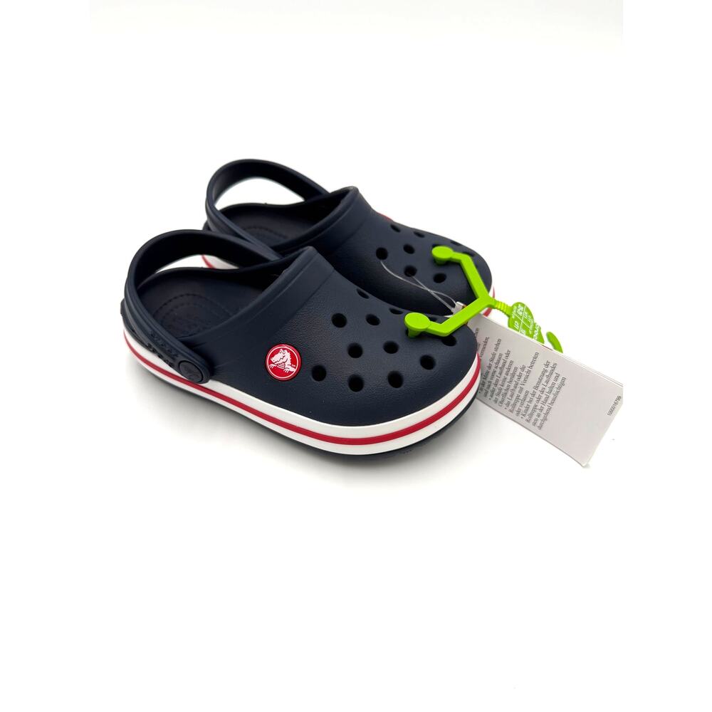 NWT Crocs Kids Crocband Clog - Navy/Red - c11 (little kid 11)